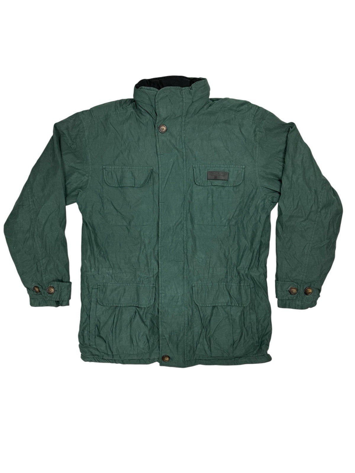 Chaps Ralph Lauren Green Retro Y2K Lined Heavy Jacket Medium