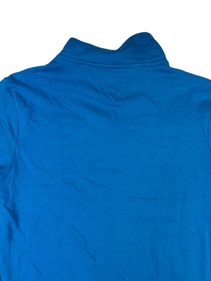 Tommy Hilfiger Blue 1/4 Zip Embroidered Jumper Medium