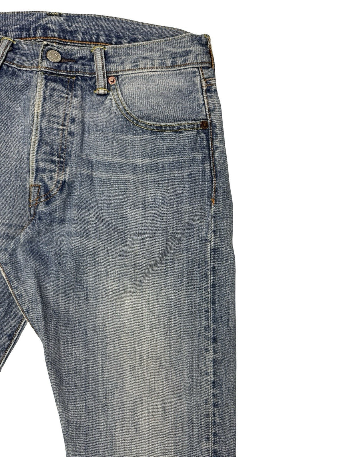 Levi's 501 Blue Straight Leg Denim Jeans 30W 34L