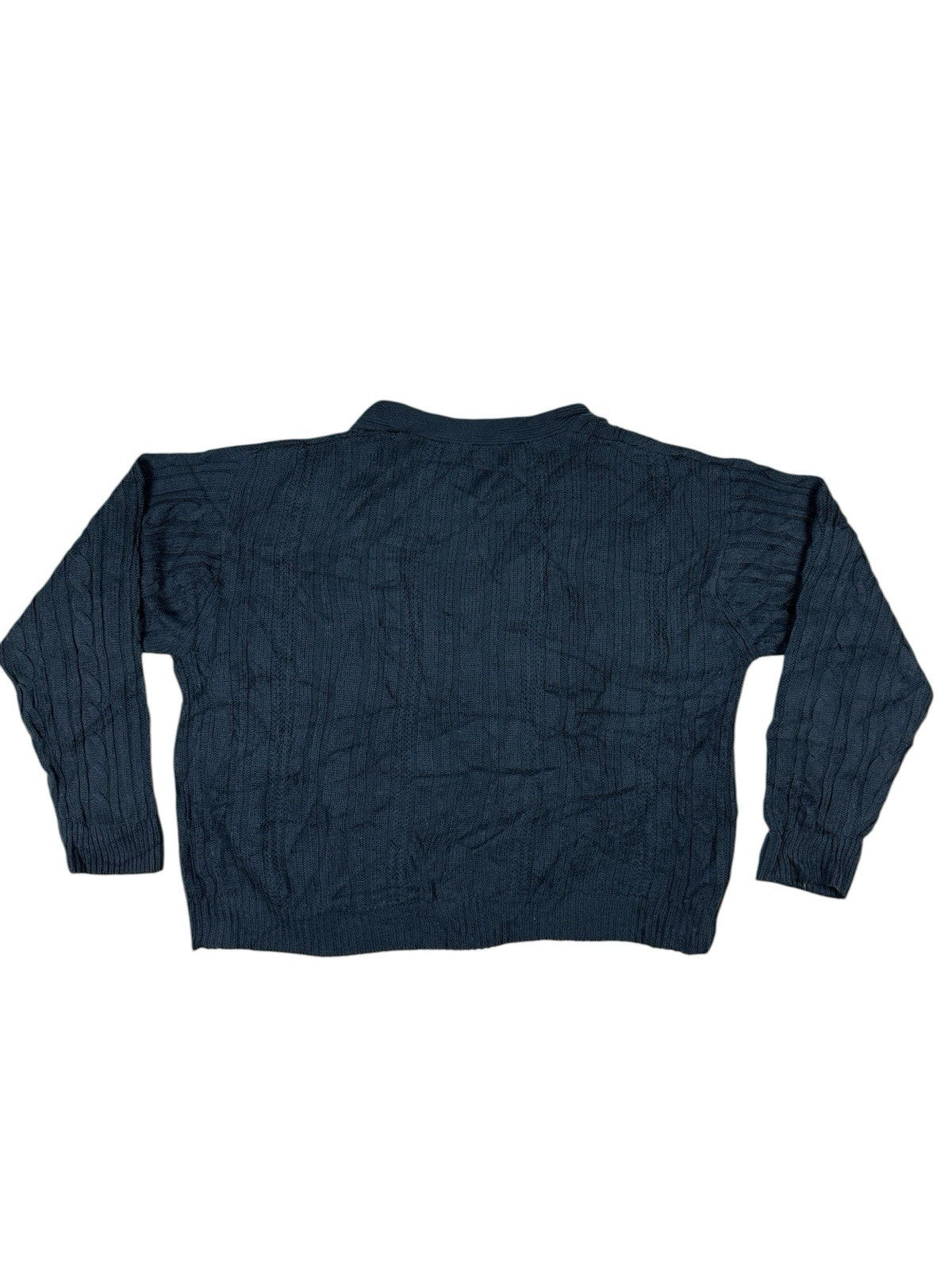 Towncraft Retro Blue Knit Cardigan XL