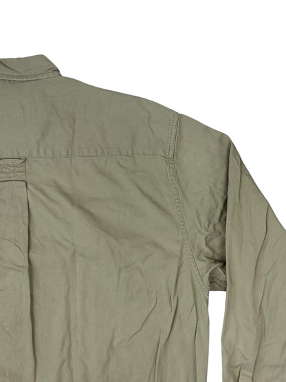Eddie Bauer Beige Heavy Cotton Collared Shirt Medium
