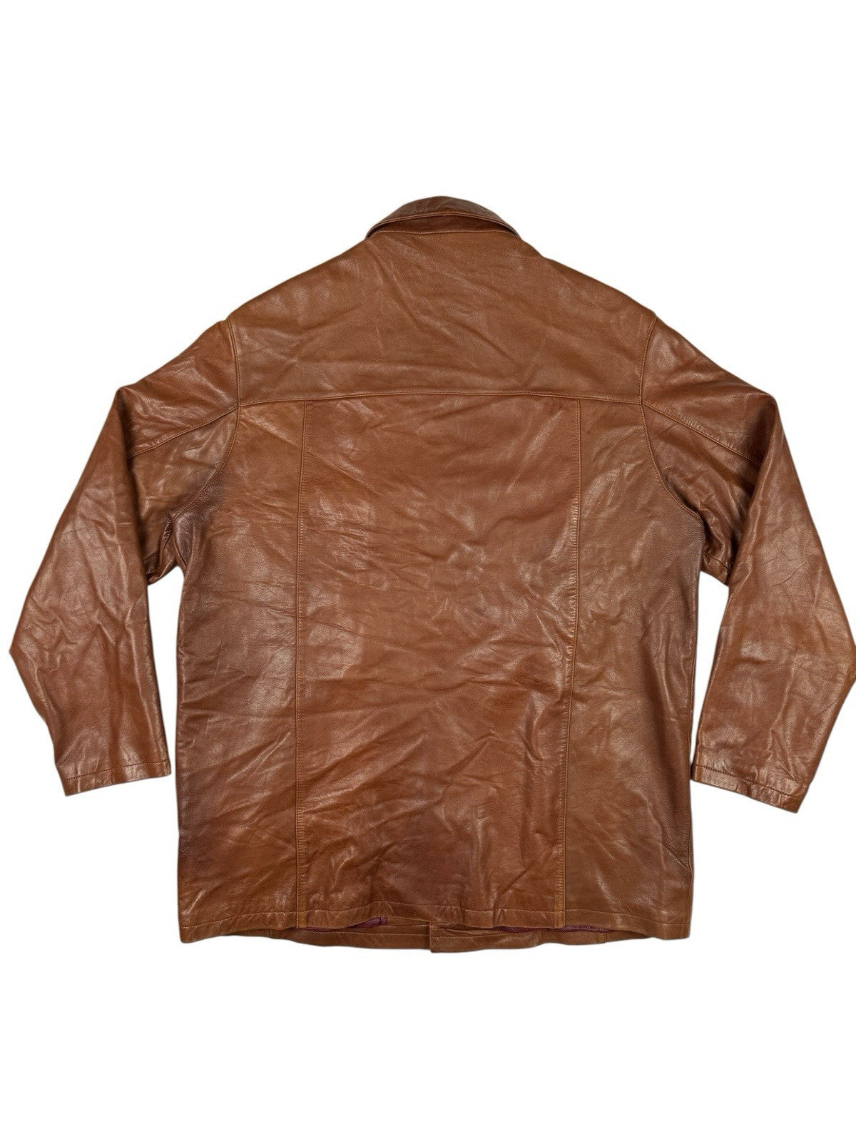 Joseph Barry Retro Brown Genuine Leather Jacket Large
