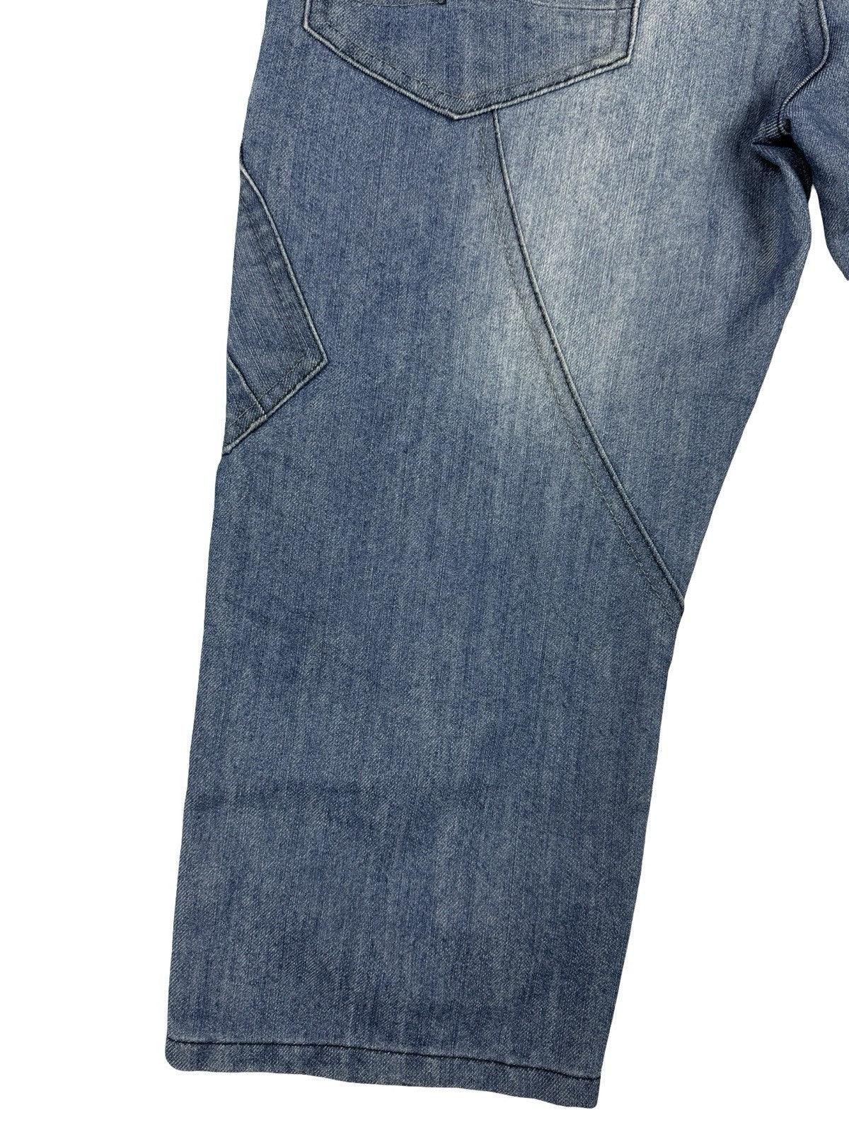 Airwalk Blue Denim Long Cargo Shorts Small 30W