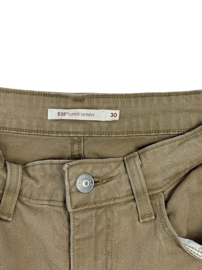 Levi's 535 Beige Super Skinny Jeans 30W 30L