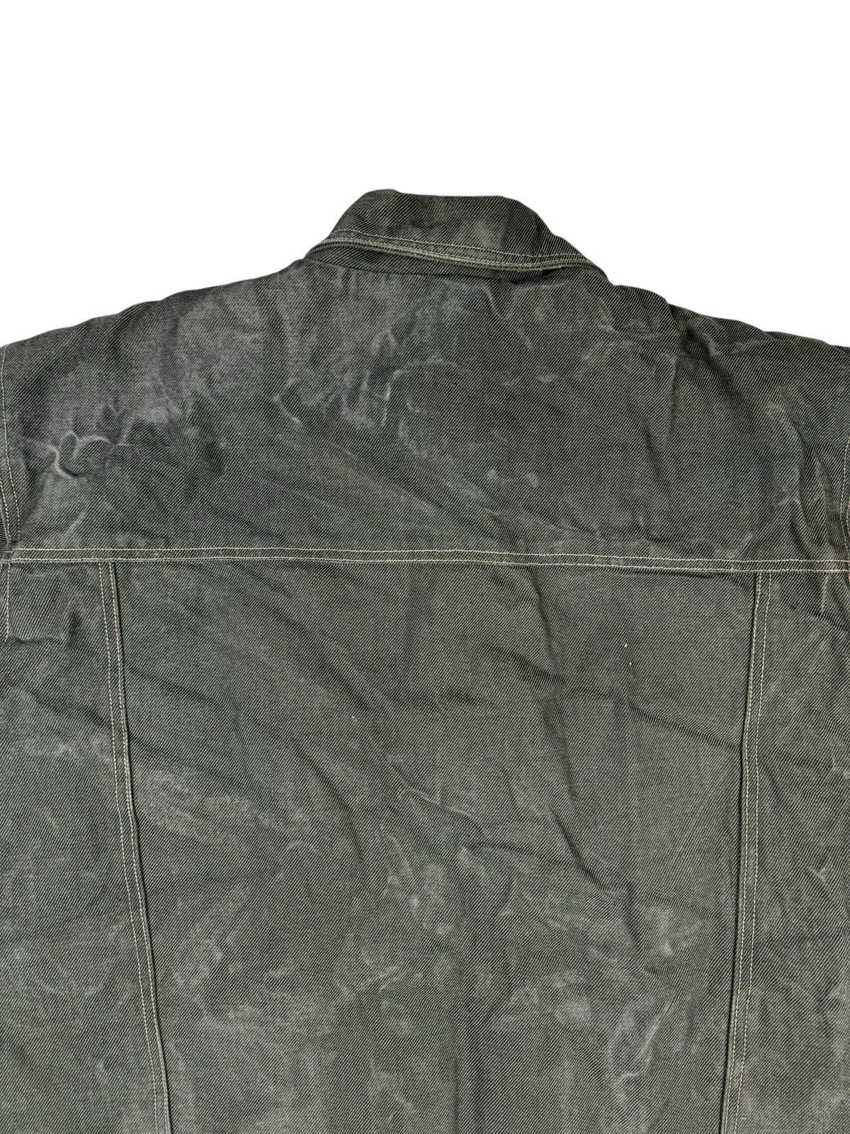 Barcode Jeans Grey Denim Y2K Sherpa Lined Utility Jacket XL