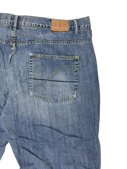 Guess Retro Y2K Distressed Denim Relaxed Fit Jeans 44W 32L