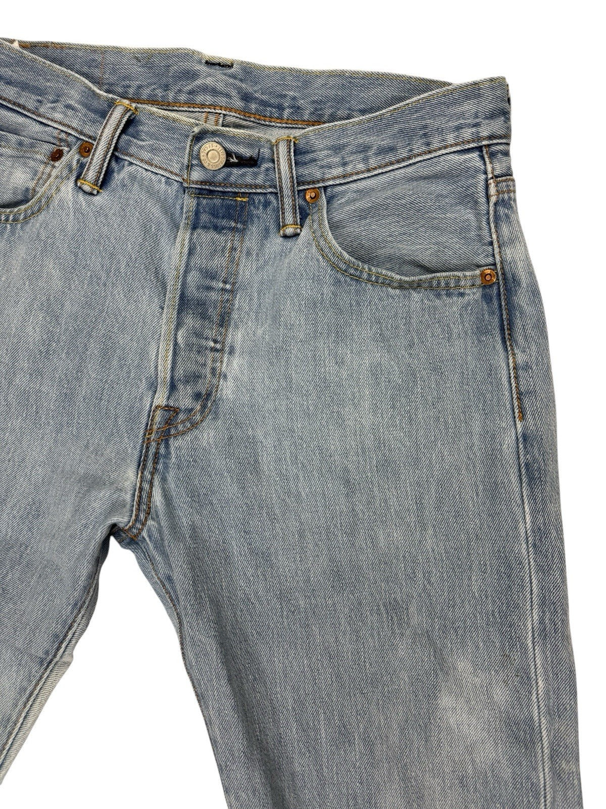 Levi's 501 Blue Denim Straight Leg Jeans 30W 29L