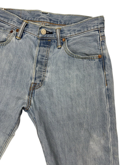 Levi's 501 Blue Denim Straight Leg Jeans 30W 29L