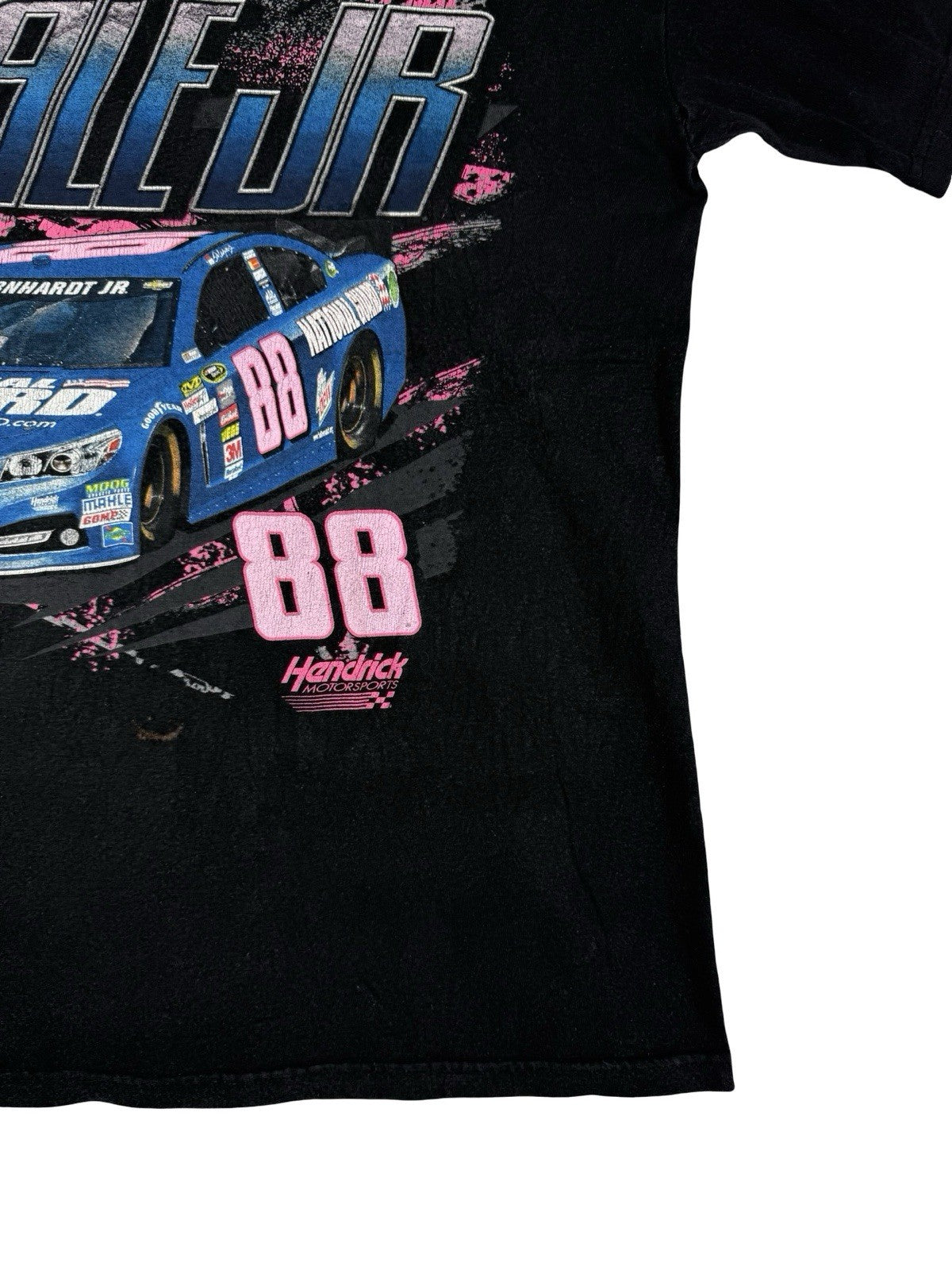 Chase Authentics NASCAR Dale Earnhardt Jr Black Printed Top Medium