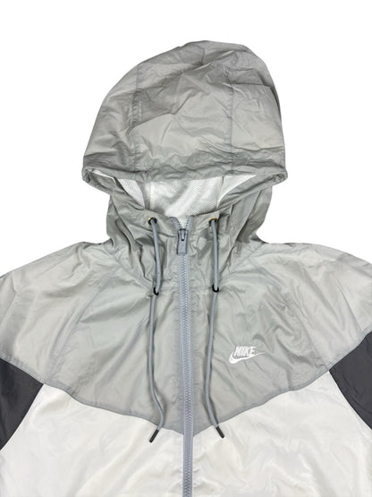 Nike Grey Nylon Windrunner Hooded Track Jacket XS