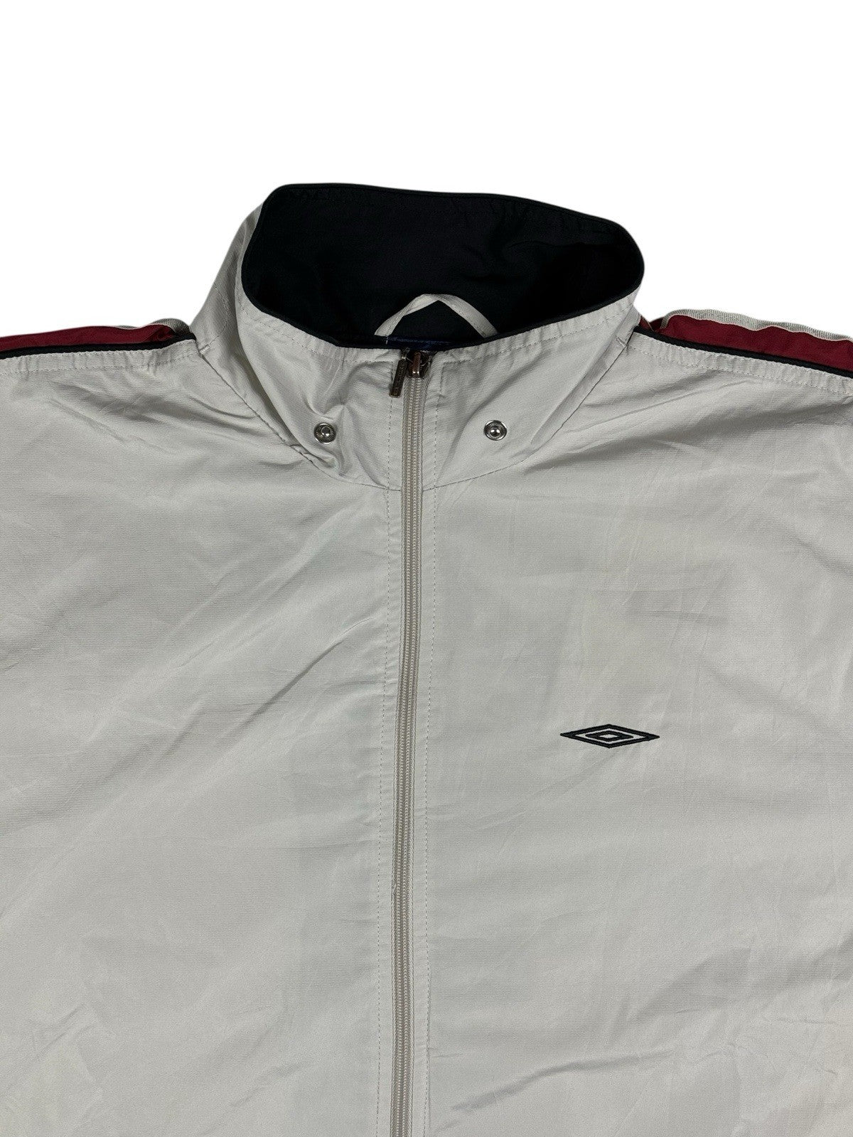 Umbro Retro Grey Y2K Lined Zip Track Jacket XL