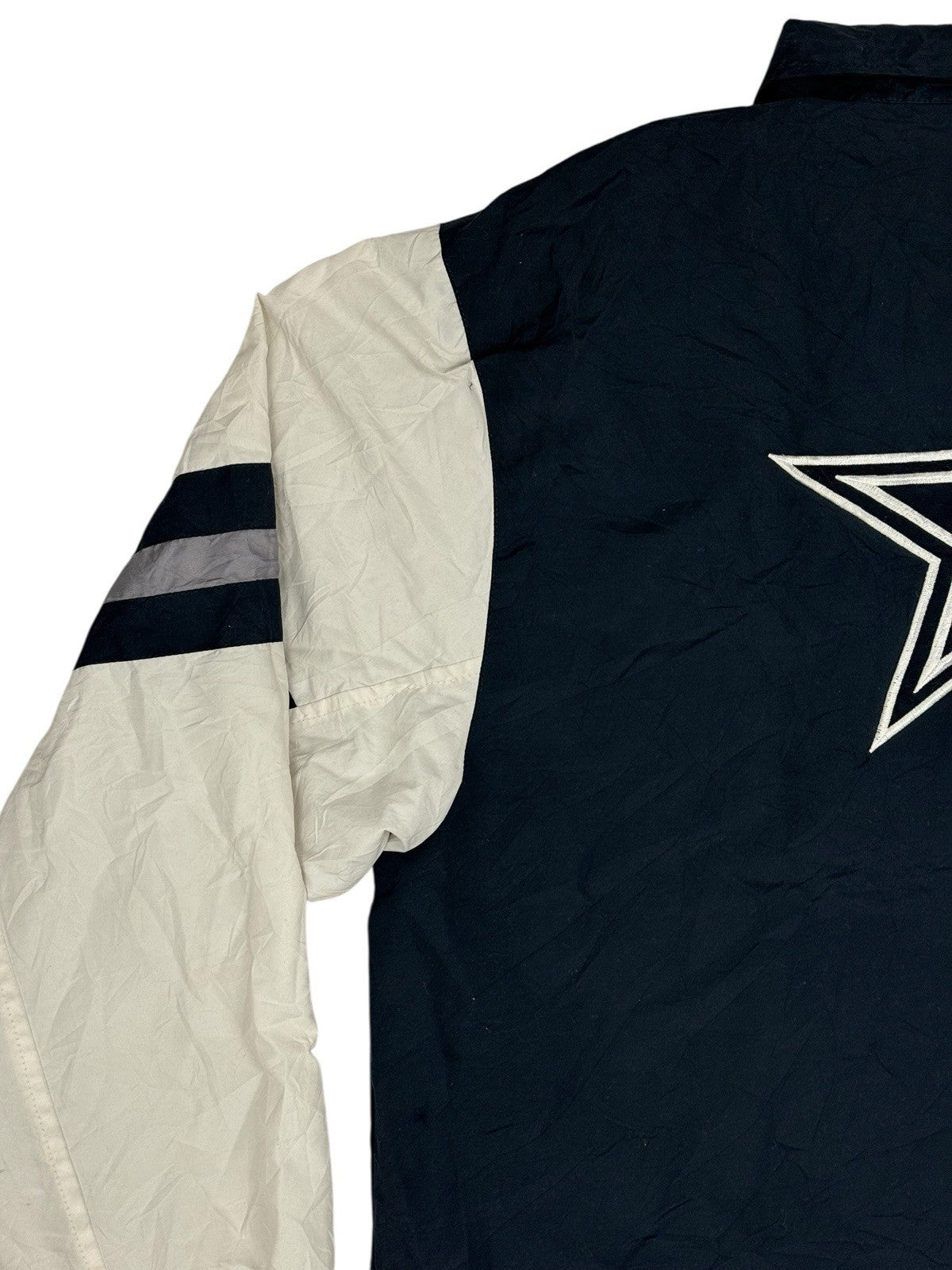 Dallas Cowboys NFL Blue Windbreaker Zip Track Jacket Medium
