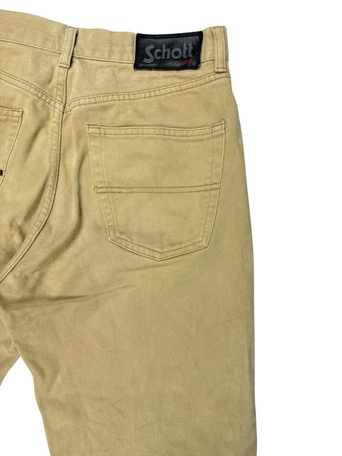Schott Retro Beige Denim Jeans 29W 29L