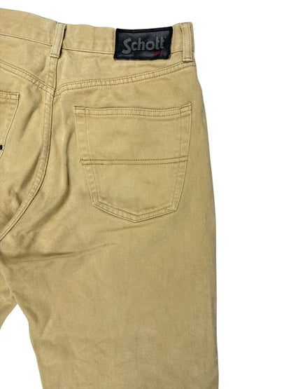Schott Retro Beige Denim Jeans 29W 29L
