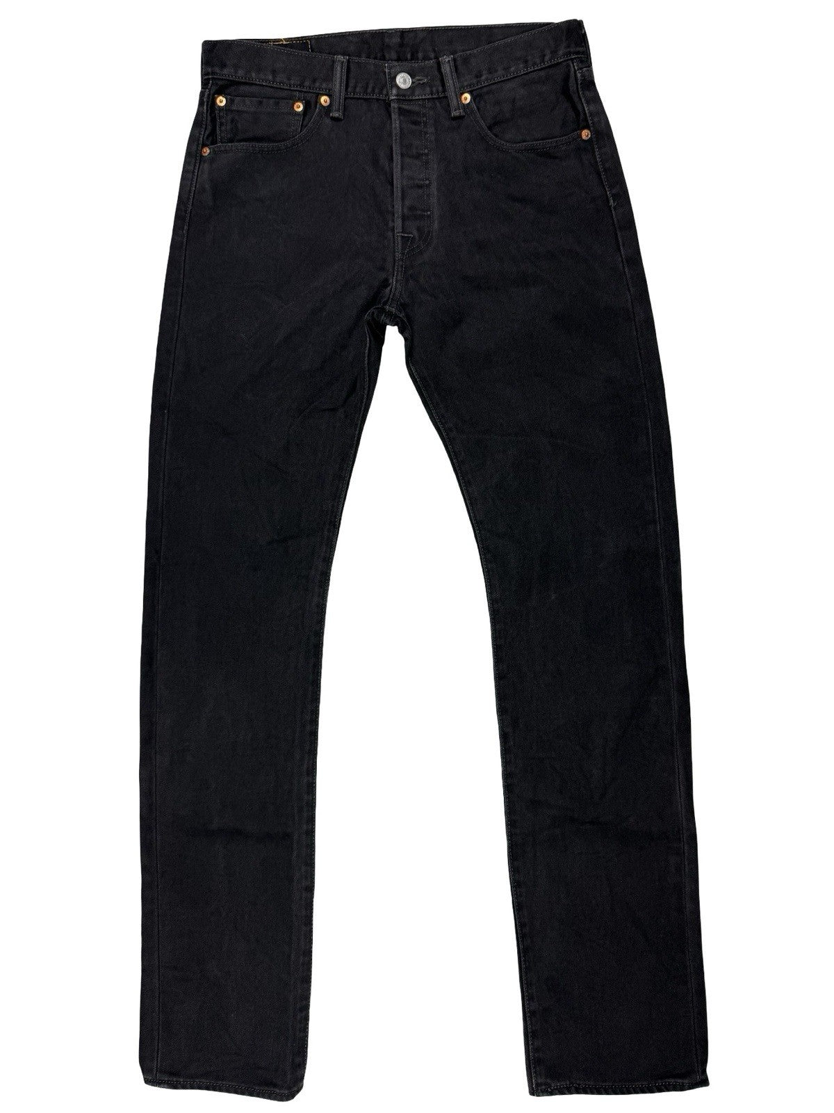 Levi's 501 Black Straight Leg Denim Jeans 32W 34L