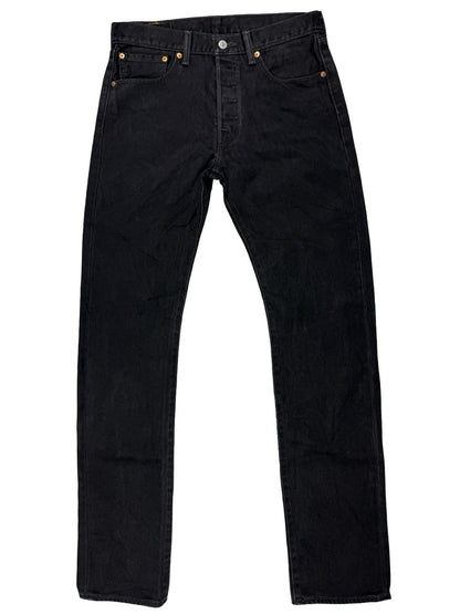 Levi's 501 Black Straight Leg Denim Jeans 32W 34L