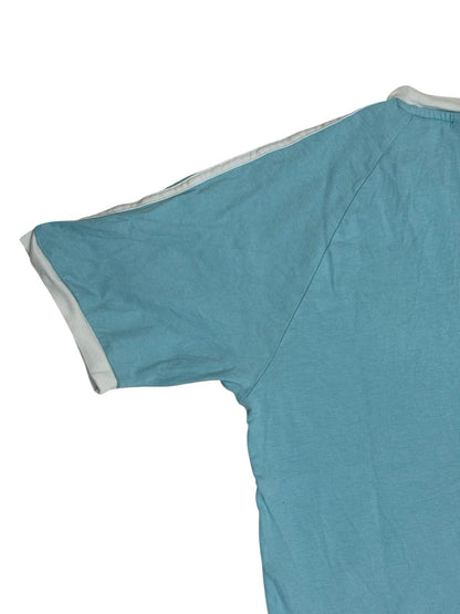 Adidas Blue 3-Stripe Top Small