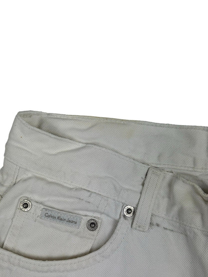 Calvin Klein White Cut Off Jean Shorts Size 10 (28W)