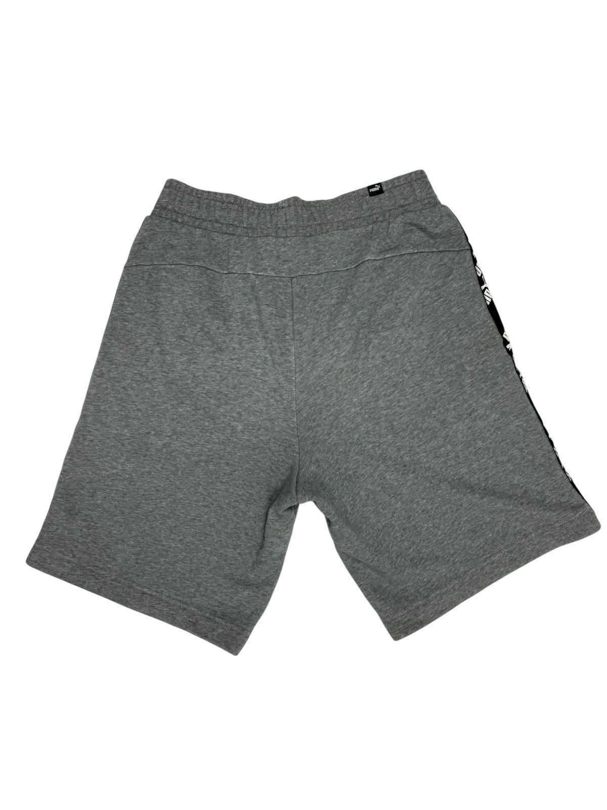 Puma Grey Tape Logo Cotton Blend Shorts Small