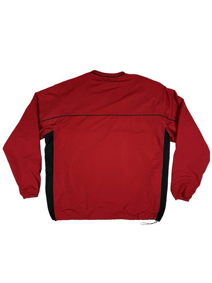 Starter Retro Red Pullover V-Neck Jumper Windbreaker Large