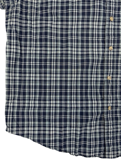 Carhartt Essential Blue Plaid Short Sleeve Button Cotton Shirt 2XL