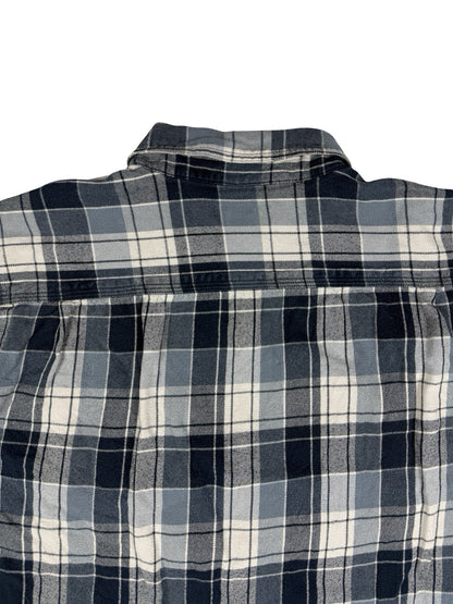 Carhartt Blue Trumbull Relaxed Fit Cotton Plaid Flannel Shirt XL
