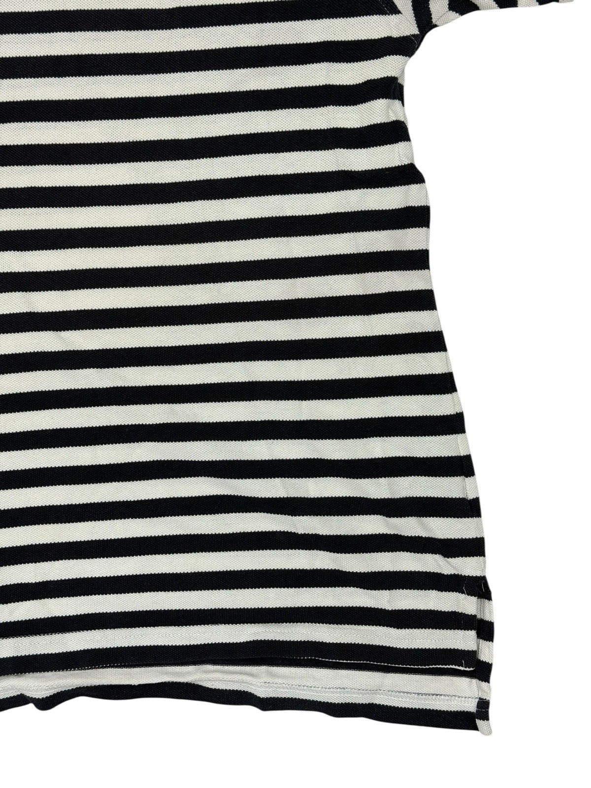 Tommy Hilfiger Blue Striped Cotton Polo Top Small