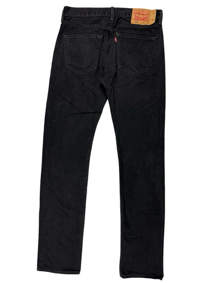 Levi's 501 Black Straight Leg Denim Jeans 32W 34L