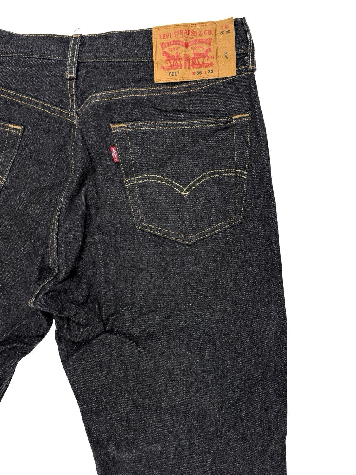 Levi's 501 Dark Blue Denim Jeans 36W 32L