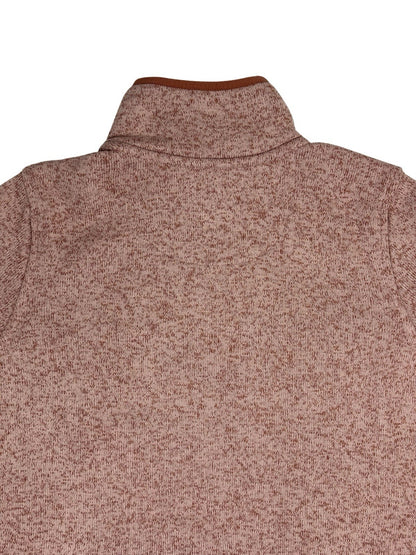 LL Bean Pink Sweater Fleece Pullover Jumper Small
