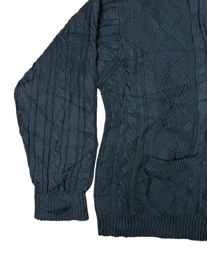 Towncraft Retro Blue Knit Cardigan XL