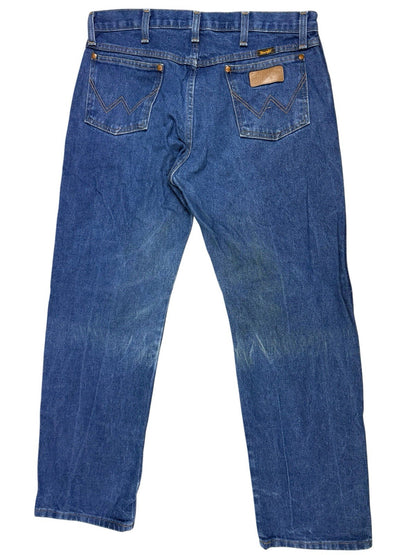 Wrangler 13MWZPW Blue Original Cowboy Cut Denim Jeans 34W 30L