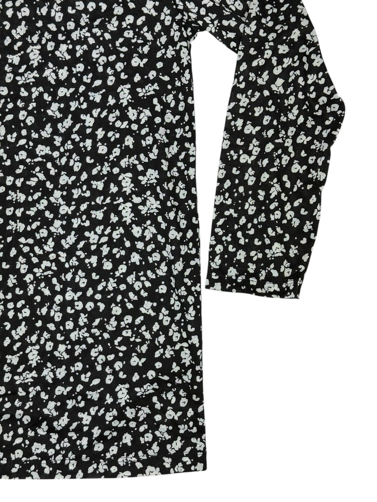 BNWT M&S Black Leopard Print Long Sleeve Polyester Top