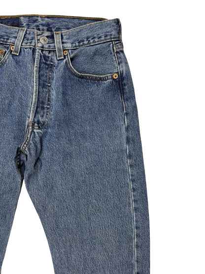 Levi's 501 Vintage 90's Y2K Blue Denim Straight Leg Jeans 26W 32L