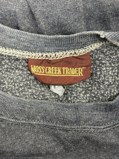 Vintage Moss Creek Trader Grey Argyle Pattern Jumper Medium