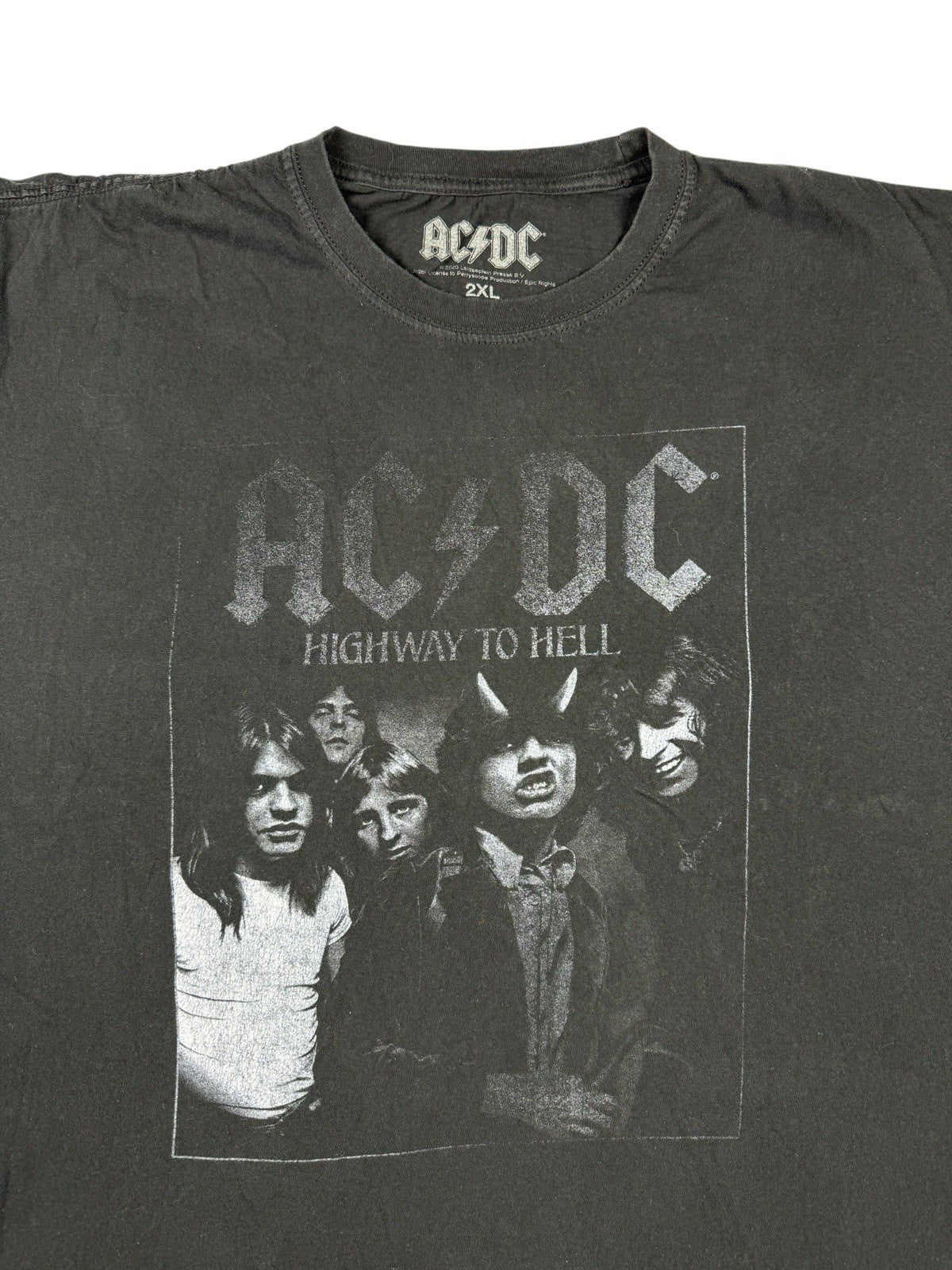 AC/DC Black Highway to Hell Album Music Band Top 2XL