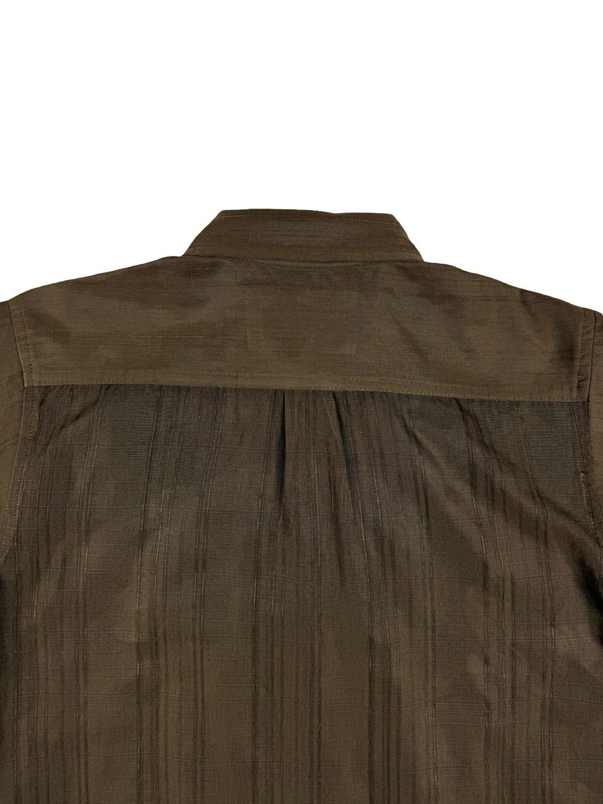 Dickies Striped Brown Polyester Button Shirt Youth Medium (age 8)