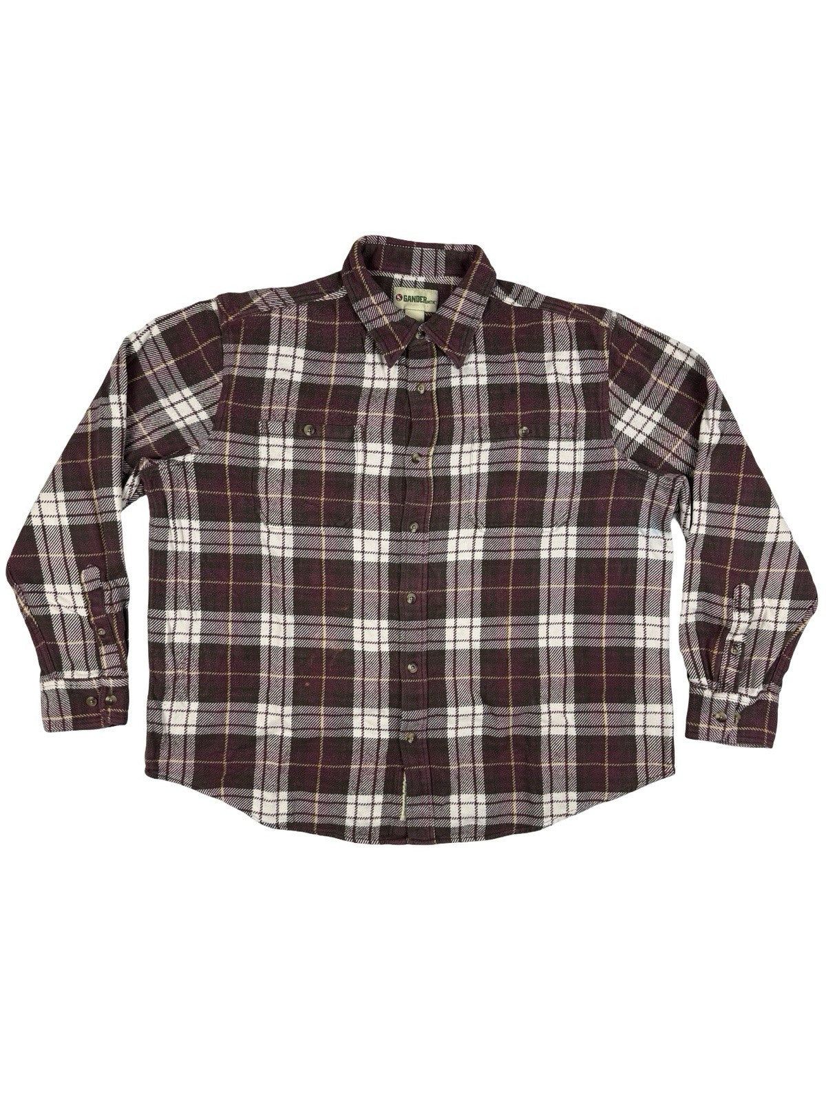 Gander Mountain Red Plaid Cotton Flannel Heavyweight Shirt XL