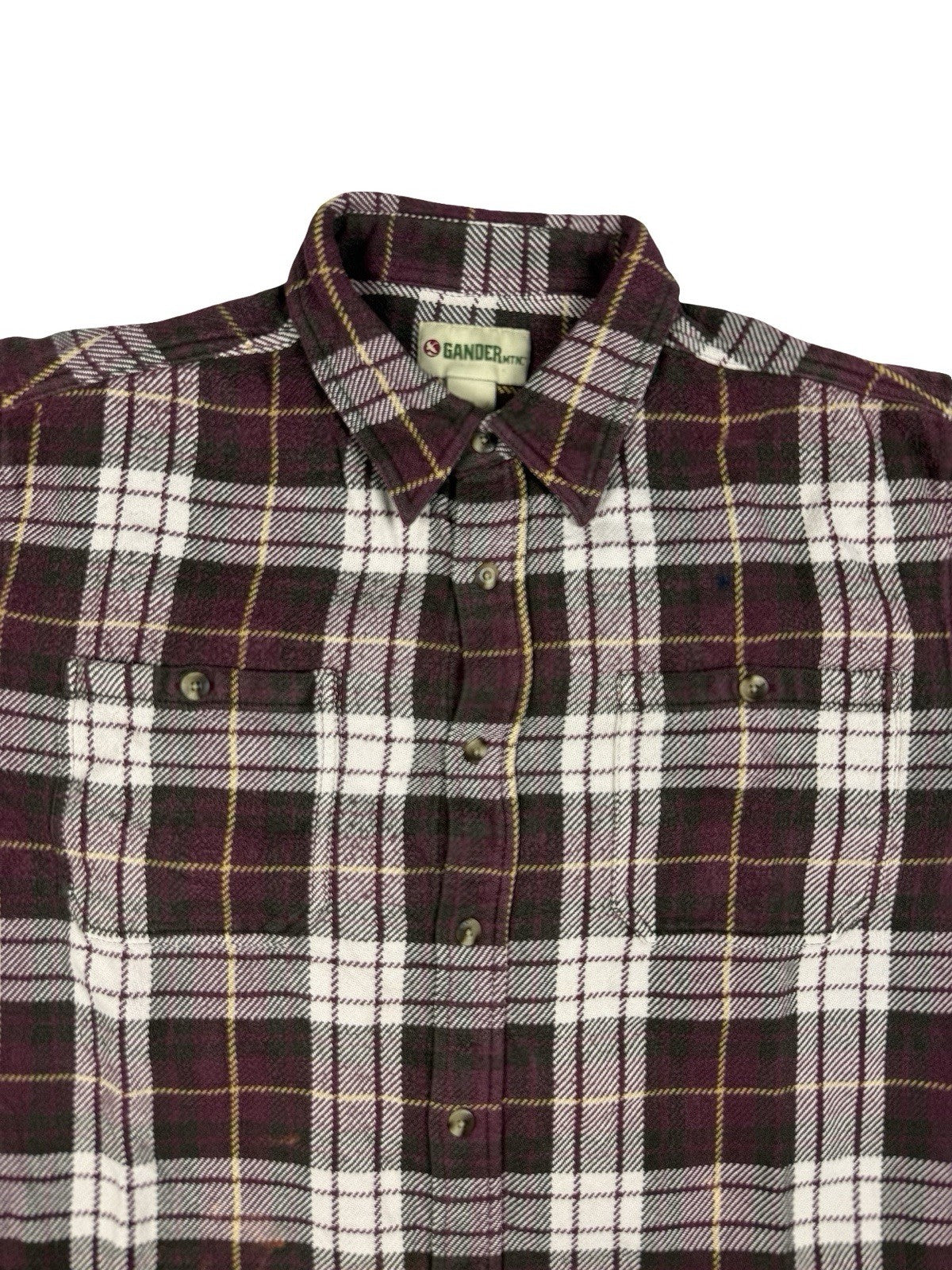 Gander Mountain Red Plaid Cotton Flannel Heavyweight Shirt XL