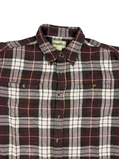Gander Mountain Red Plaid Cotton Flannel Heavyweight Shirt XL