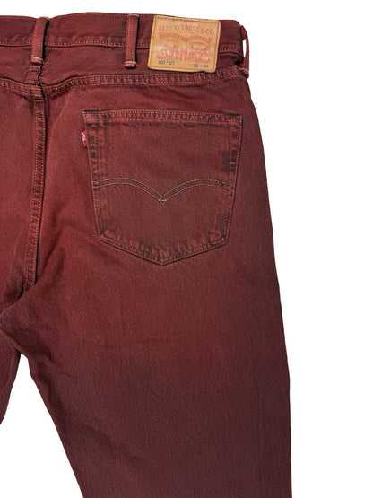 Levi's 501 CT Red Denim Jeans 38W 34L