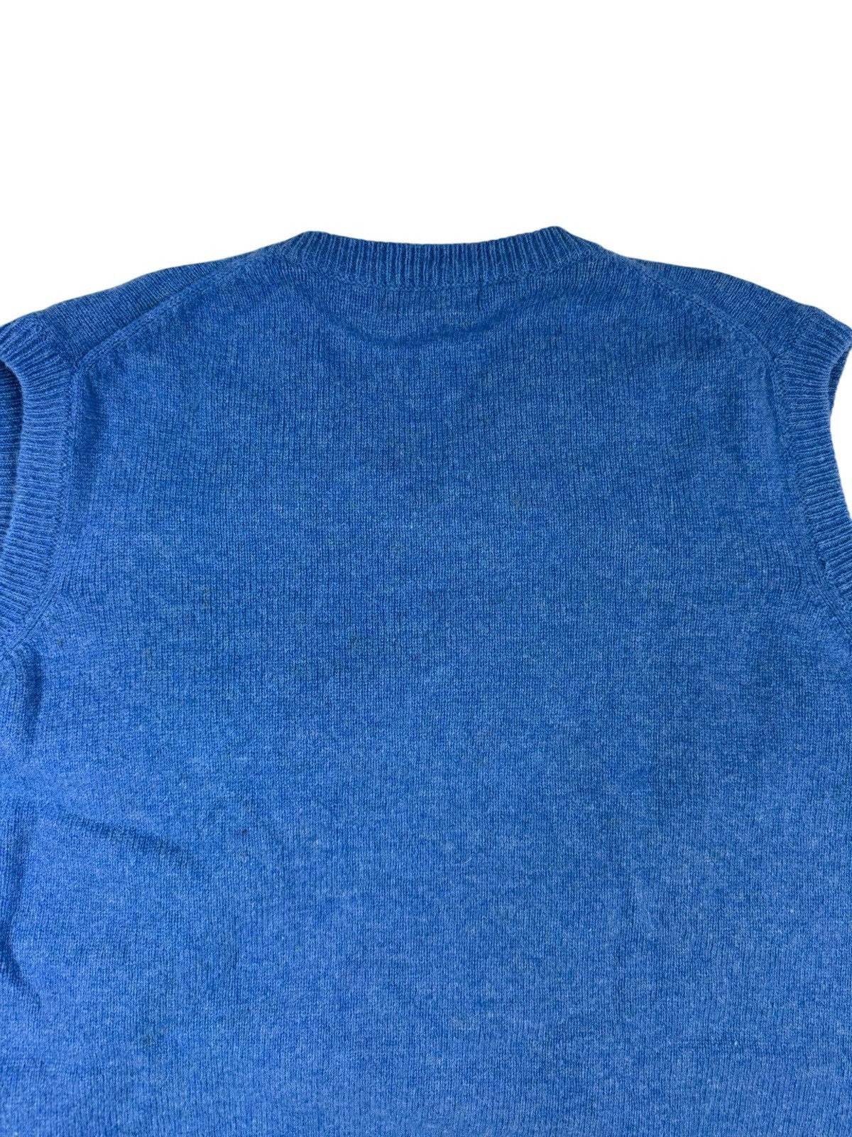 Gleneagles of Scotland Blue Wool Knit Golf Vest Medium