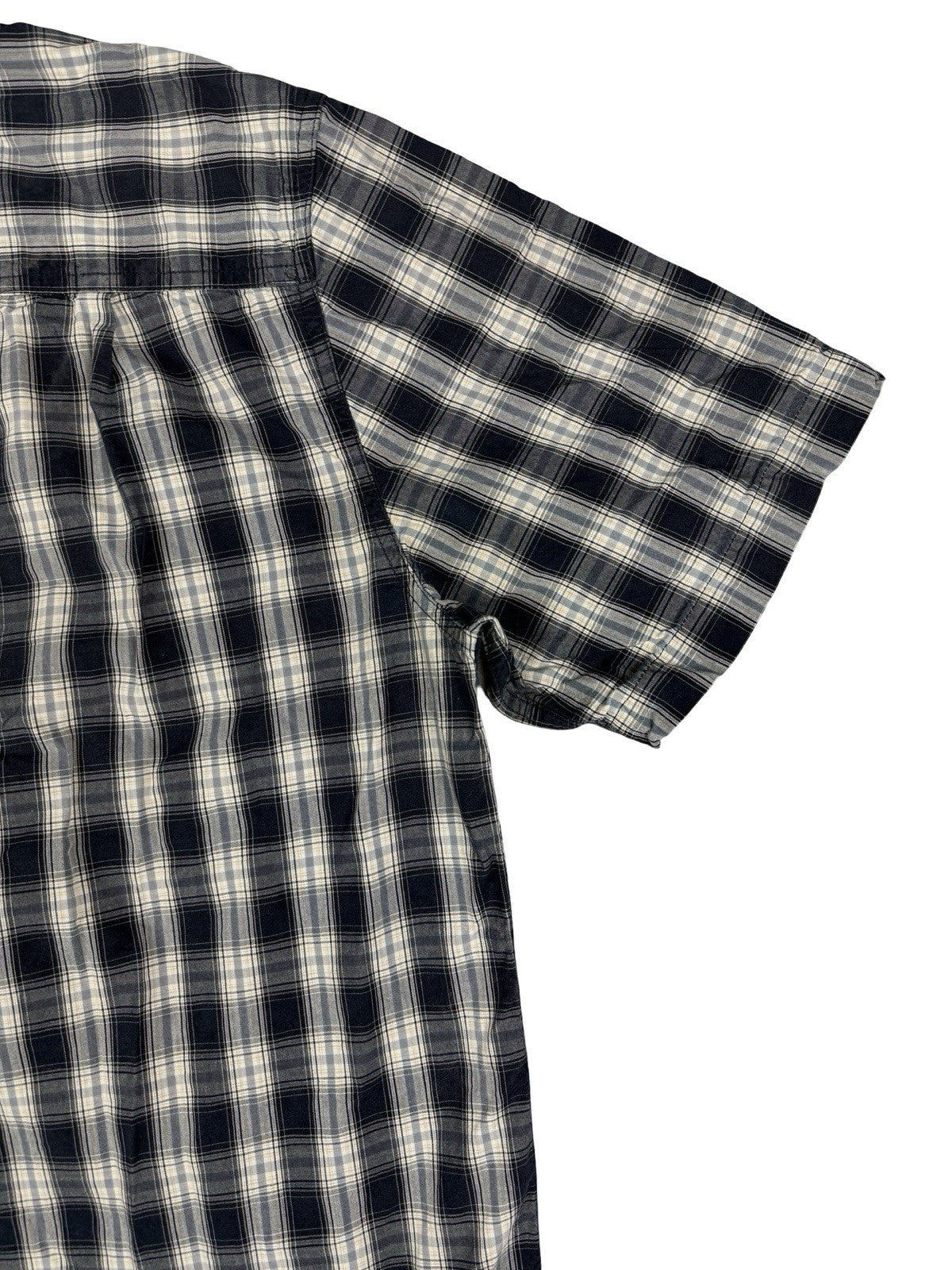 Carhartt Relaxed Fit Blue Plaid Short Sleeve Button Shirt Large