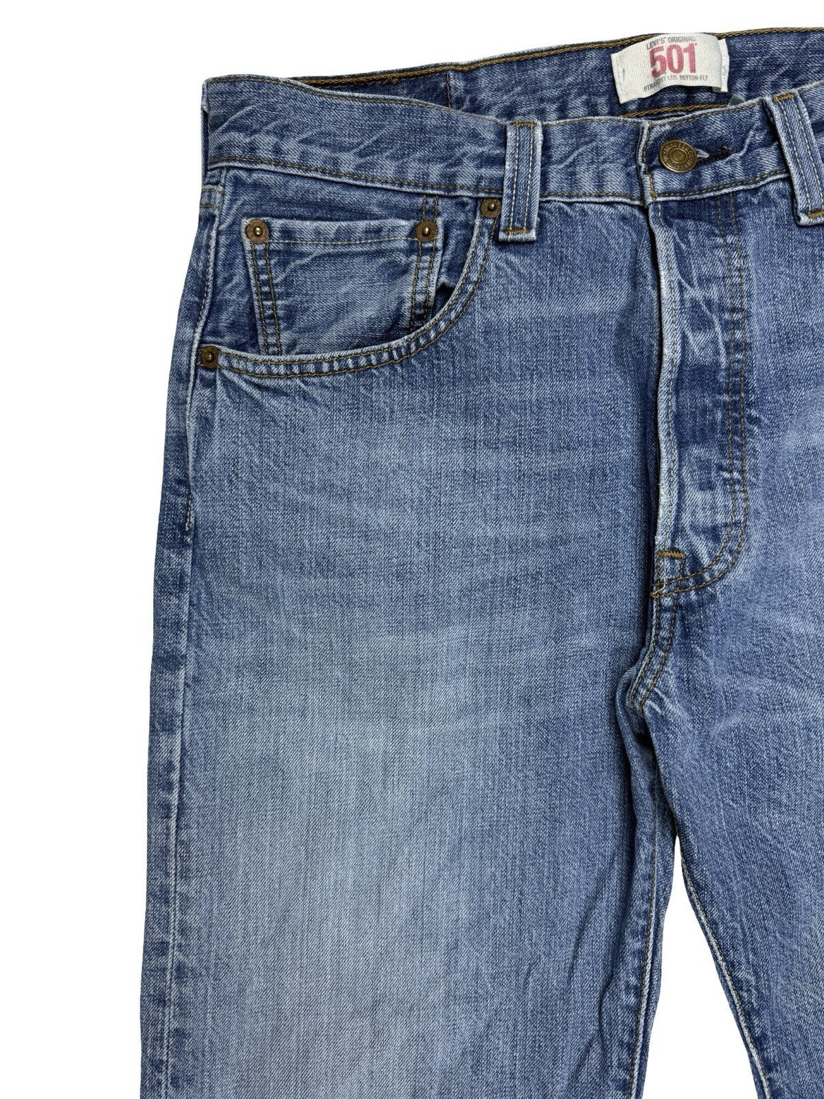 Levi's 501 Original Blue Straight Leg Denim Jeans 32W 32L