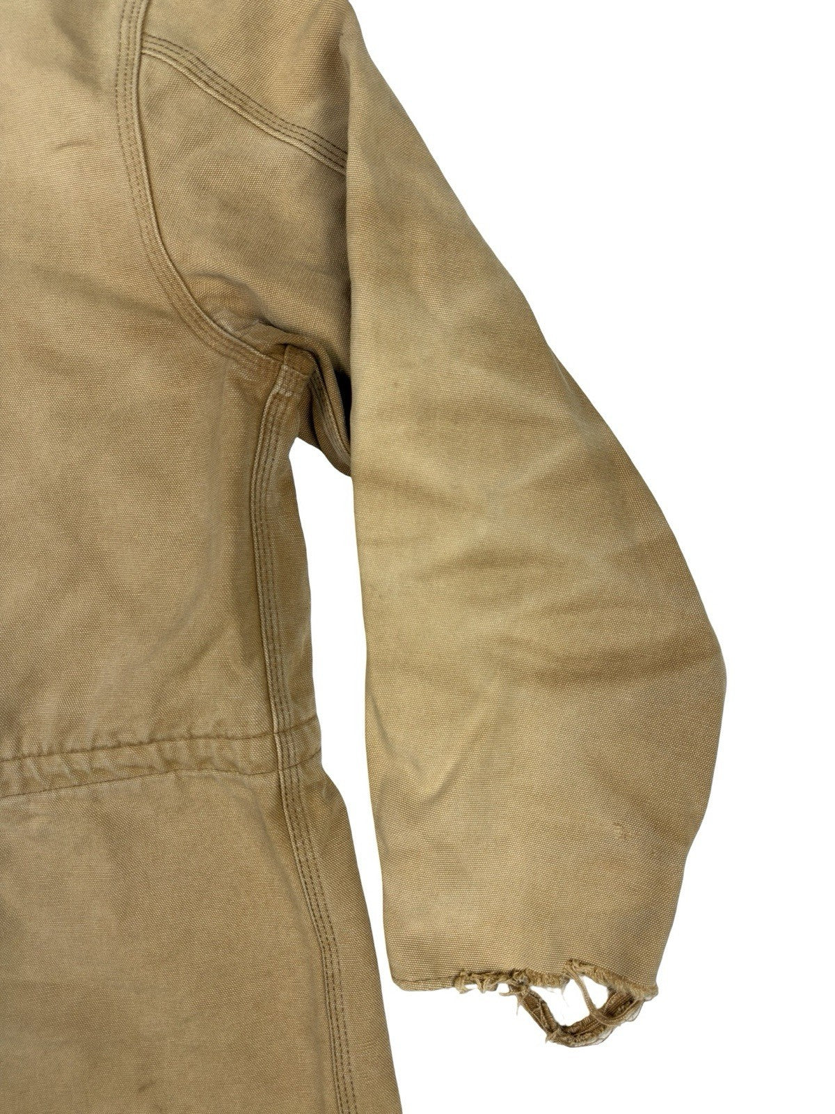 Carhartt PB1321 Tan Washed Duck Trail Parka Blanket Lined 90s Jacket Large
