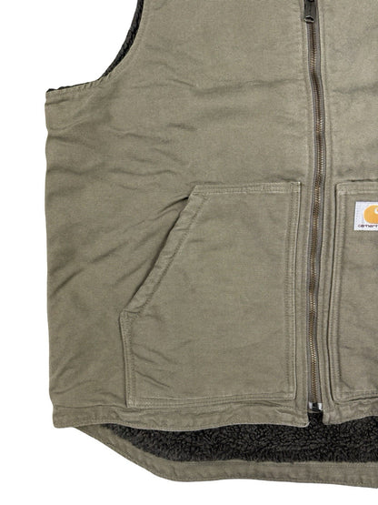 Carhartt 104394 DWD Sherpa Lined Canvas Gilet Vest Bodywarmer Large Tall