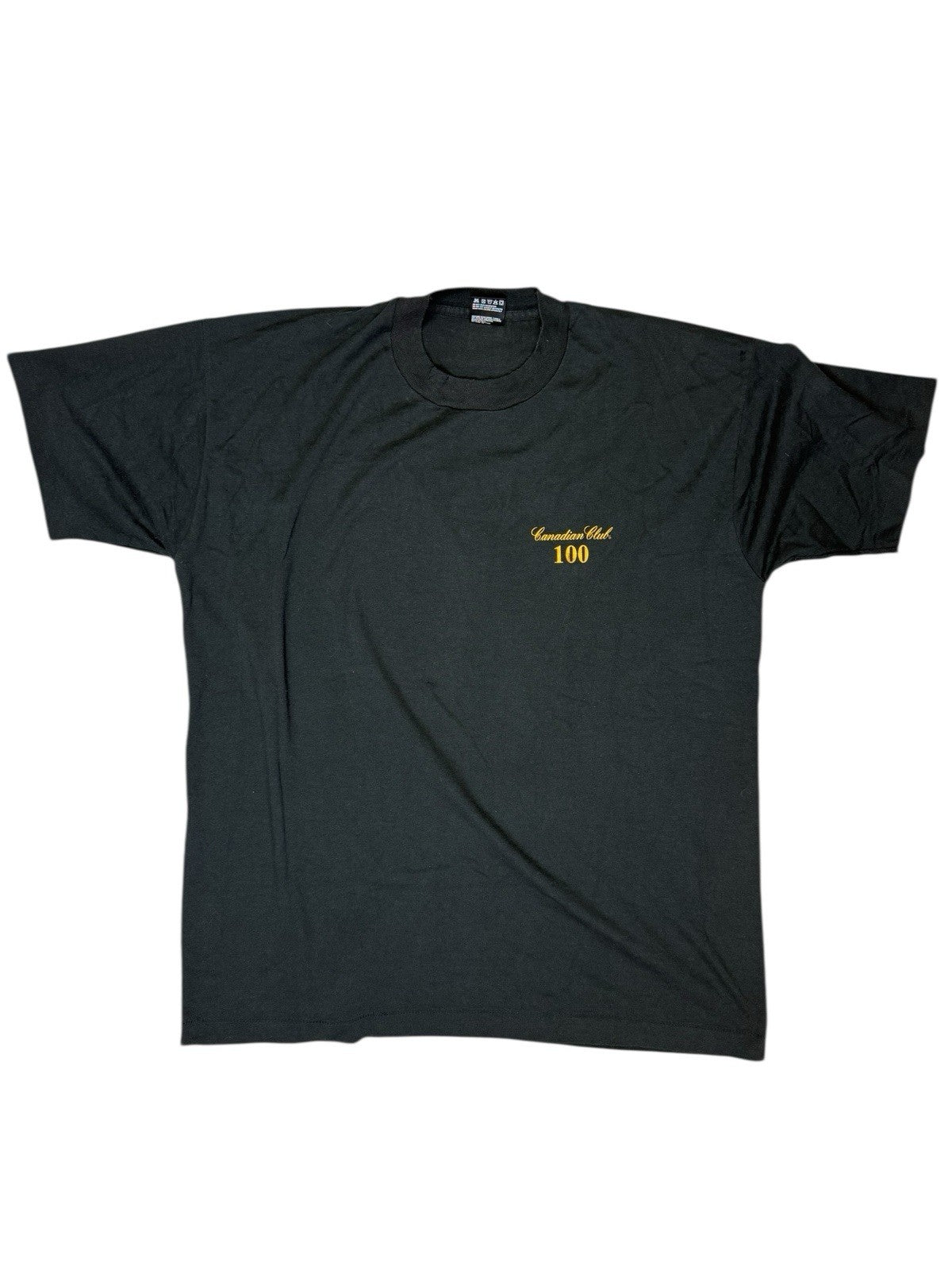 Fruit of the Loom Retro Canadian Club 100 Whiskey Black Top XL