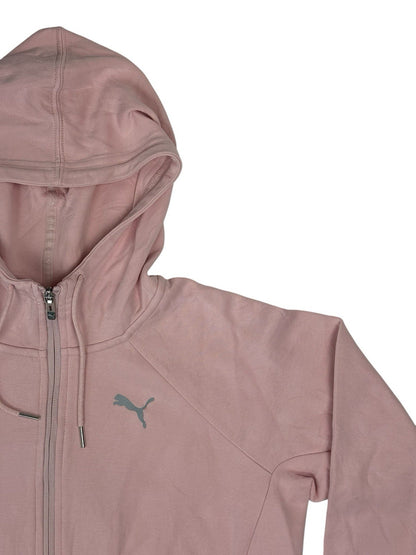 Puma Pink Zip Through Hoodie Jacket Medium