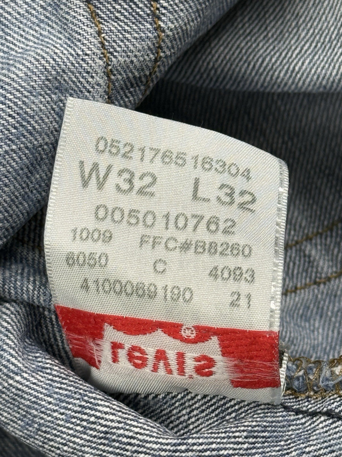 Levi's 501 Original Blue Straight Leg Denim Jeans 32W 32L