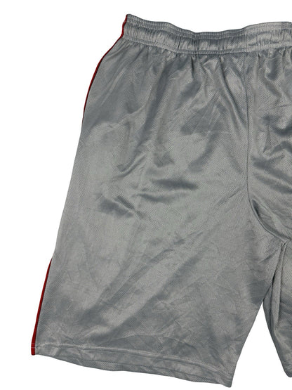 Champion Grey Polyester Spell Out Logo Basketball Sport Shorts Large